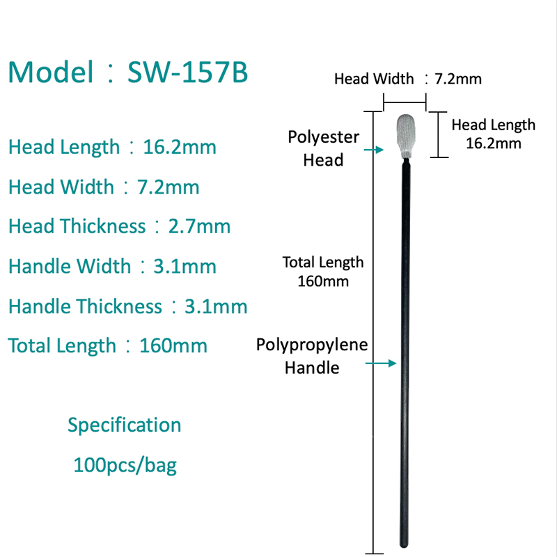 SW-157B polyesterové bezprášné utieranie polyesterového tampónu