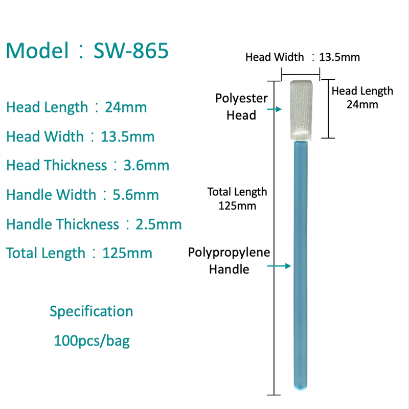 SW-865 Malý sterilný polyesterový tampón