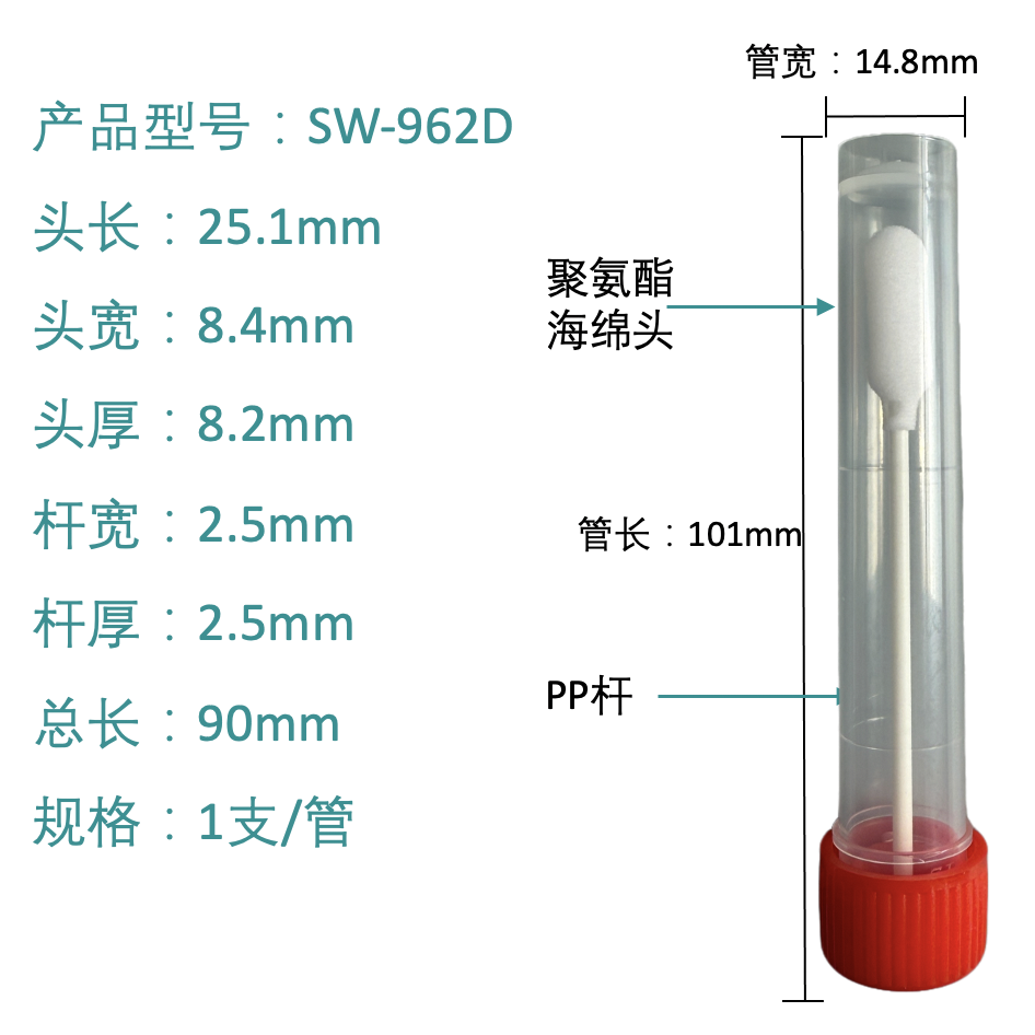 SW-962D presný čistiaci tampón (tip z polyuretánovej peny)
